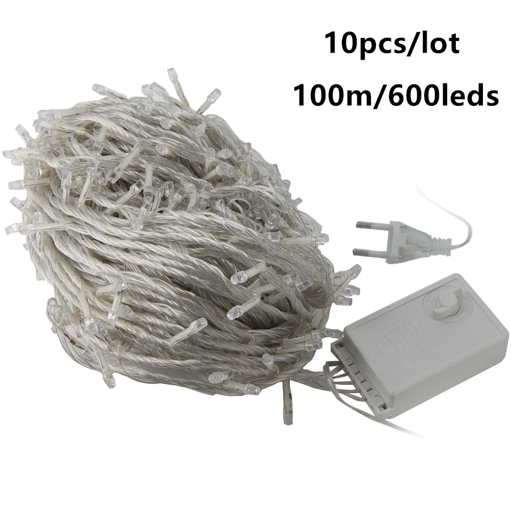 220V Holiday Led christmas Lights Outdoor 100M 600led string lights Decoration for Party Wedding Festival Garland 10pcs/lot
220V Holiday Led christmas Lights Outdoor 100M 600led string lights Decoration for Party Wedding Festival Garland 10pcs/lot