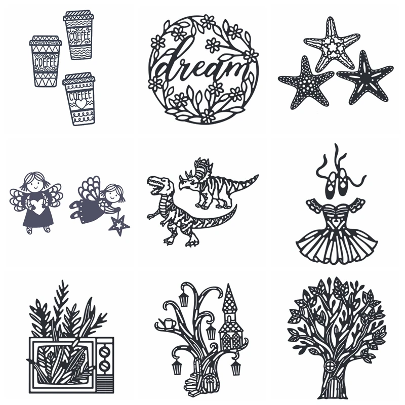 Dinosaur Ballet Dress Shoes Angel Milk Tea Bottle Metal Cutting Dies DIY Crafts Stencil Card Album Making Scrapbooking New 2021
Dinosaur Ballet Dress Shoes Angel Milk Tea Bottle Metal Cutting Dies DIY Crafts Stencil Card Album Making Scrapbooking New 2021