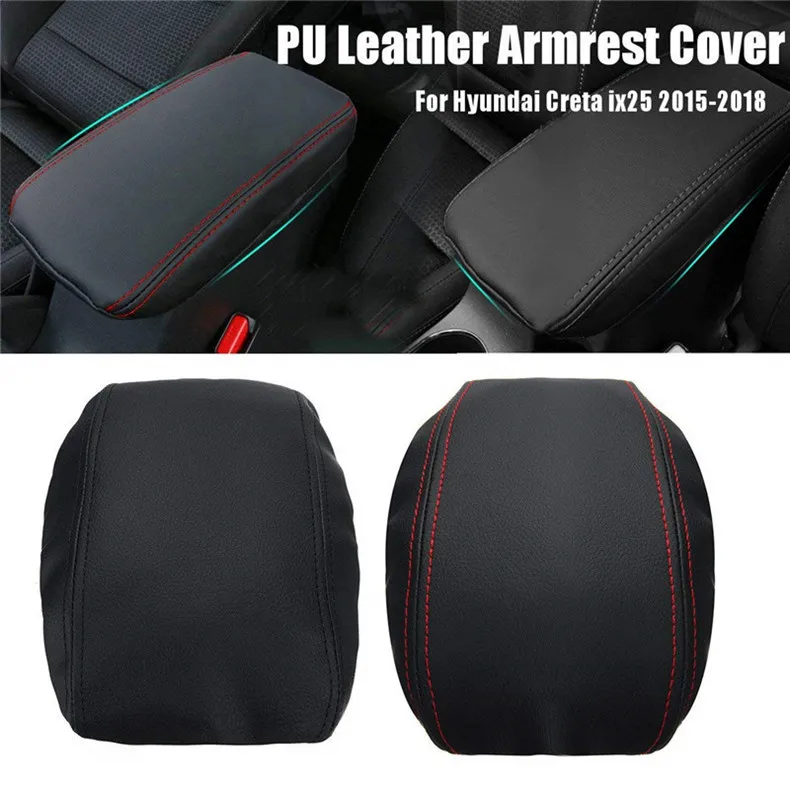 For hyundai creta ix25 armrest box protection PU leather cover interior decoration accessories car-styling 2015-2018 Black 
For hyundai creta ix25 armrest box protection PU leather cover interior decoration accessories car-styling 2015-2018 Black