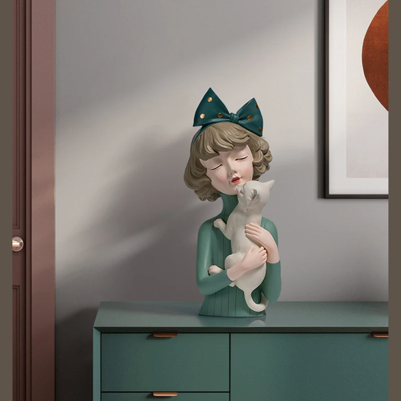 Nordic Resin Abstract Sculpture Angel Statues Home Decoration Accessories Modern Girl Figures Lovely Statues For Decoration Gift 
Nordic Resin Abstract Sculpture Angel Statues Home Decoration Accessories Modern Girl Figures Lovely Statues For Decoration Gift