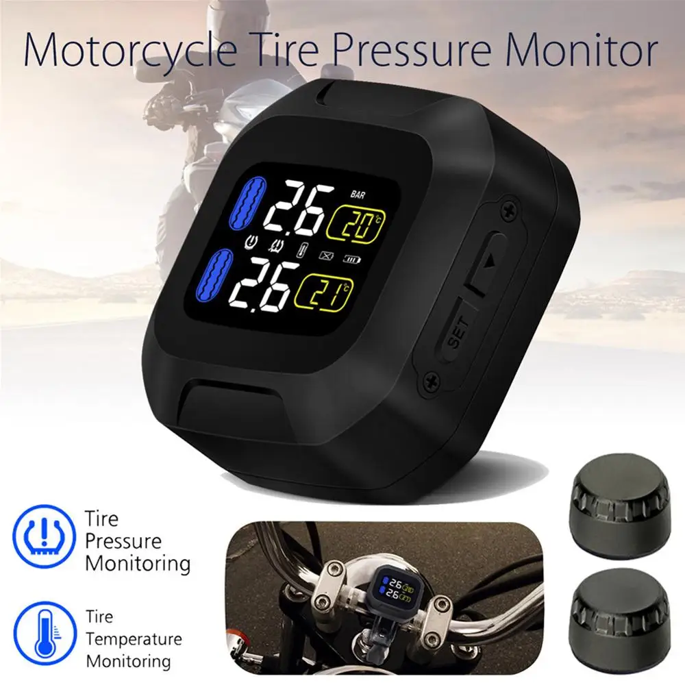 Motorcycle Tire Pressure Monitoring System Universal Waterproof 433.92MHz Sun Protection Real-time tire pressure Display
Motorcycle Tire Pressure Monitoring System Universal Waterproof 433.92MHz Sun Protection Real-time tire pressure Display