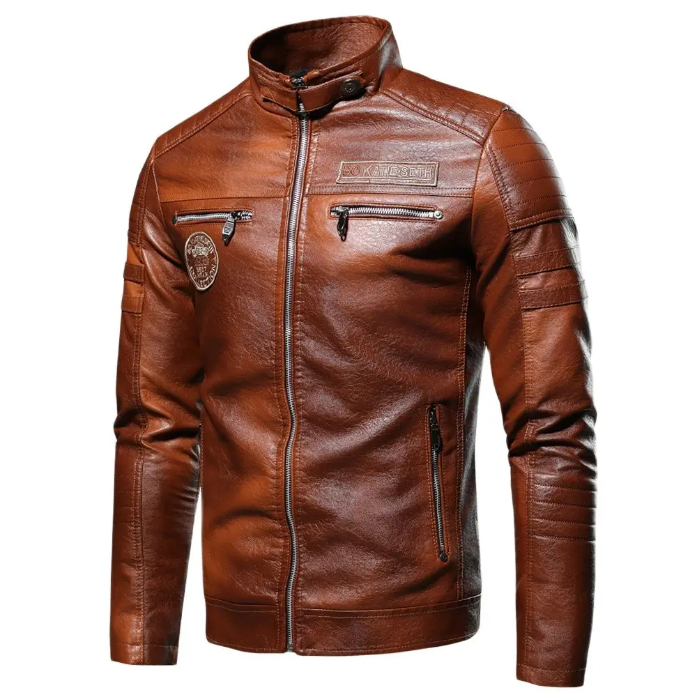 PU Jacket Men 2021 Autumn New Brand Casual Motor Distressed Leather Jacket Coat Men Winter Vintage Outwear Faux Leather Jackets
PU Jacket Men 2021 Autumn New Brand Casual Motor Distressed Leather Jacket Coat Men Winter Vintage Outwear Faux Leather Jackets