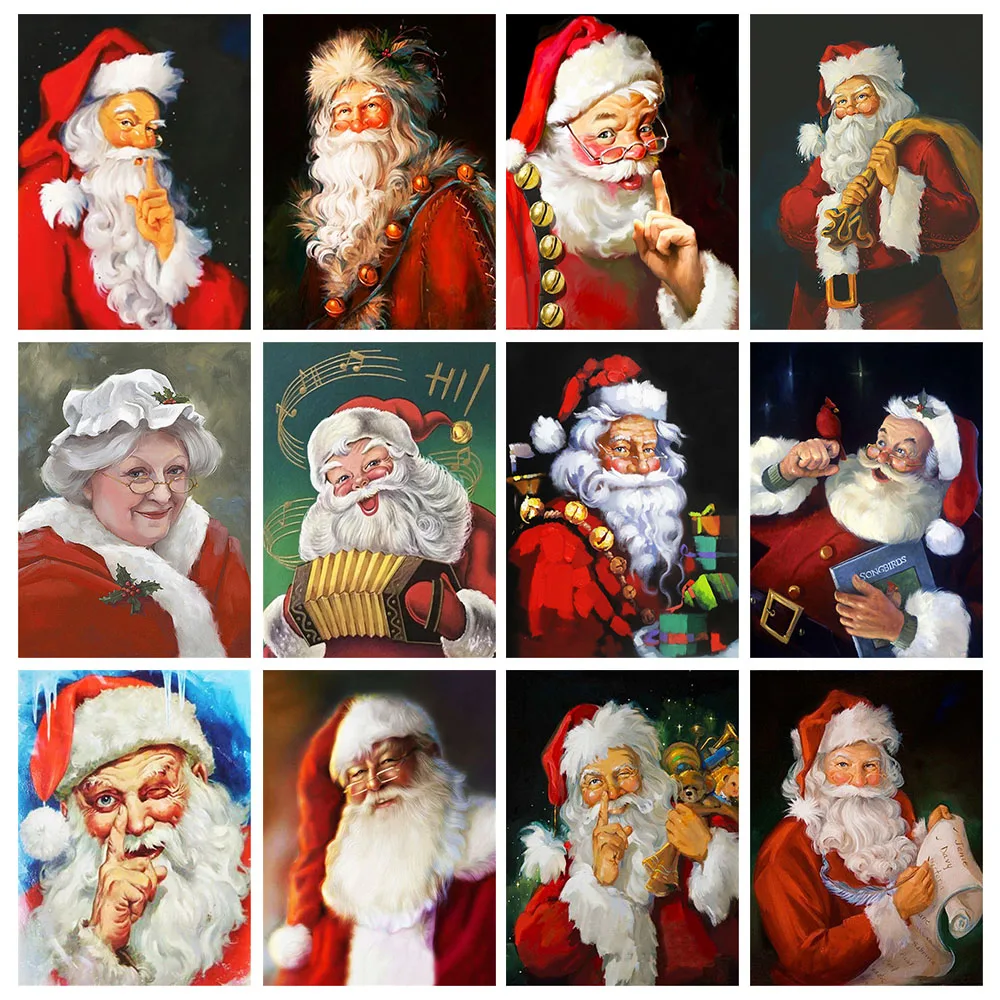5D Full Drill Round Diamond Painting Christmas Santa Claus Diamond Embroidery Cross Stitch Cartoon Handmade Gift
5D Full Drill Round Diamond Painting Christmas Santa Claus Diamond Embroidery Cross Stitch Cartoon Handmade Gift