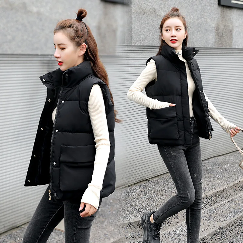 2020 Winter Women Sleeveless Keep Warm Vests Woman's Korean Style Down Cotton Padded Jacket Female Slim Thick Fashion Waistcoat
2020 Winter Women Sleeveless Keep Warm Vests Woman's Korean Style Down Cotton Padded Jacket Female Slim Thick Fashion Waistcoat