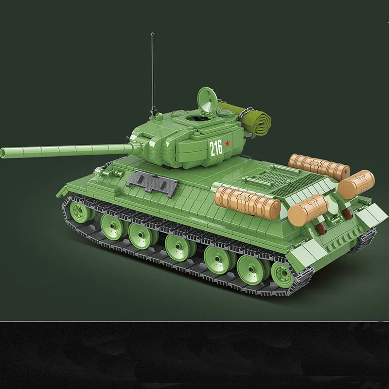 1113pcs 100063 WW2 Military Soviet Russia T-34 Medium Tank Solider City Building Bricks Toys For Children Gifts
1113pcs 100063 WW2 Military Soviet Russia T-34 Medium Tank Solider City Building Bricks Toys For Children Gifts