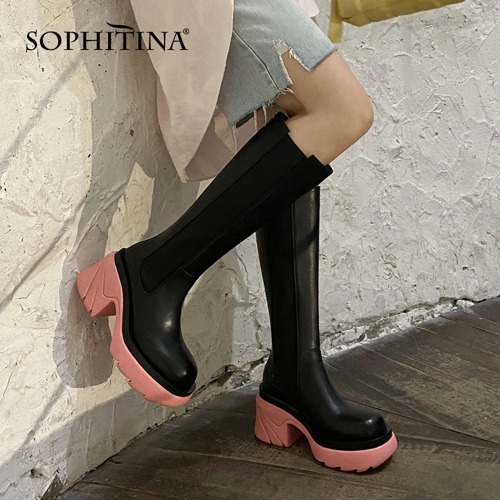 Женские ботинки на молнии SOPHITINA, натуральная кожа, круглый носок, квадратный каблук, толстая подошва, модные современные, смешанные цвета, HO31
Женские ботинки на молнии SOPHITINA, натуральная кожа, круглый носок, квадратный каблук, толстая подошва, модные современные, смешанные цвета, HO31