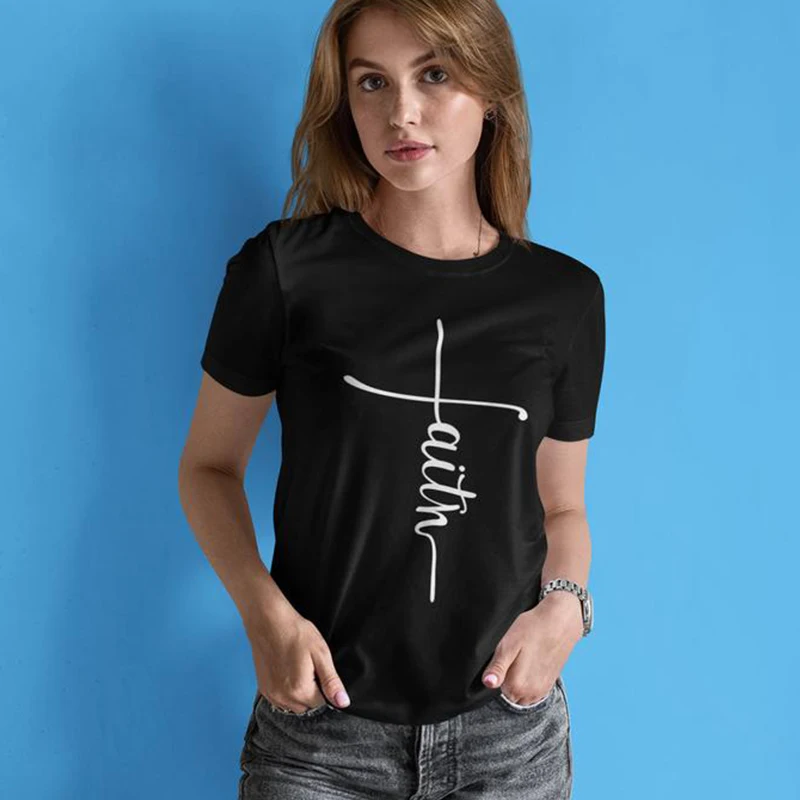 Faith Hope Love Jesus Cross Women's T-shirts Vintage Clothes Woman Short Sleeve Religious Christian Tshirt Dropshipping Fashion
Faith Hope Love Jesus Cross Women's T-shirts Vintage Clothes Woman Short Sleeve Religious Christian Tshirt Dropshipping Fashion