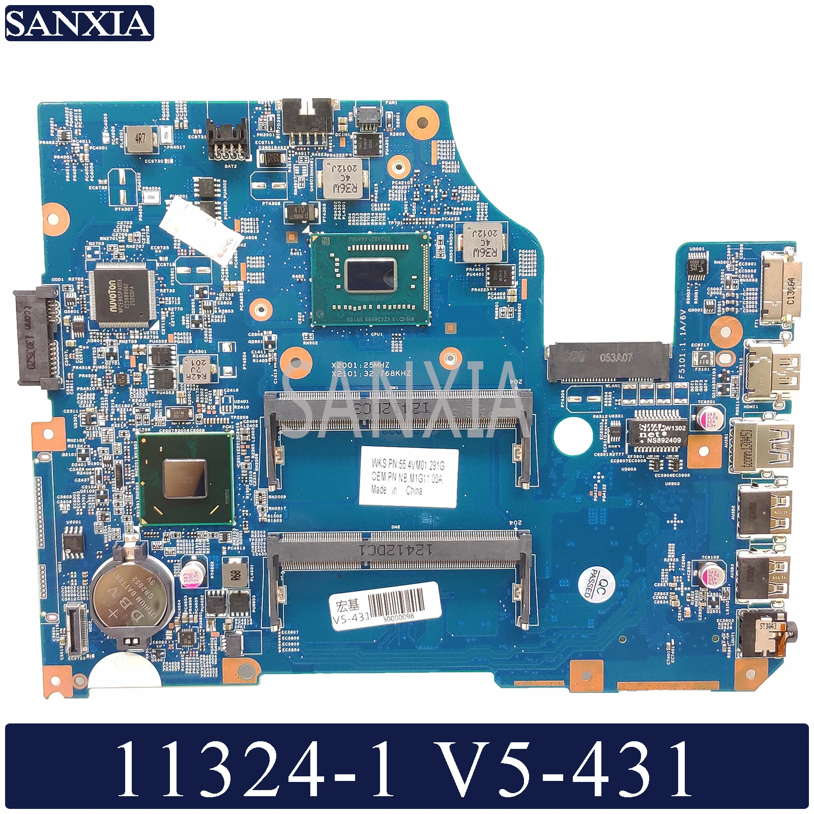 Материнская плата KEFU 11324-1 для ноутбука Acer V5-431 оригинальная материнская плата
Материнская плата KEFU 11324-1 для ноутбука Acer V5-431 оригинальная материнская плата