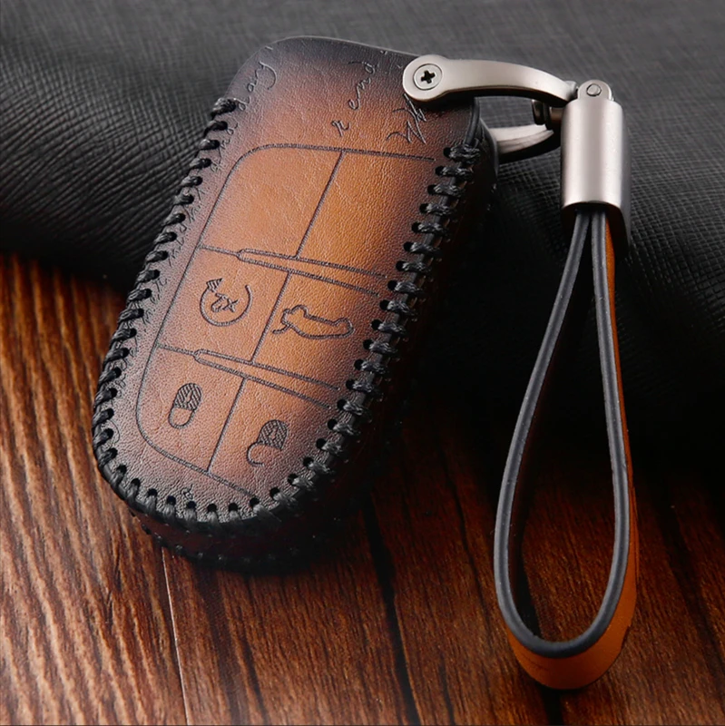 Leather Smart Car Key Case for Jeep Compas Cherokee Renegade Key Cover Fob Bag Holder Keychain Ring Chain Styling Accessories
Leather Smart Car Key Case for Jeep Compas Cherokee Renegade Key Cover Fob Bag Holder Keychain Ring Chain Styling Accessories