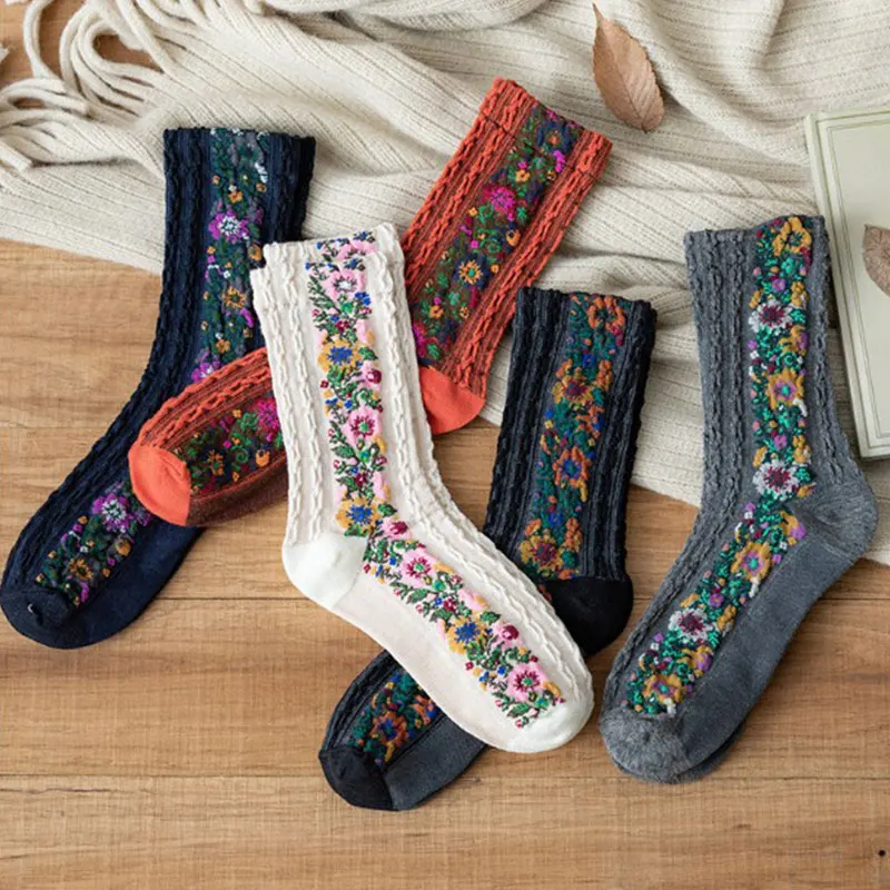 Женские хлопковые носки, женские осенне-зимние теплые и милые носки с цветами в этническом стиле, 2020
Женские хлопковые носки, женские осенне-зимние теплые и милые носки с цветами в этническом стиле, 2020