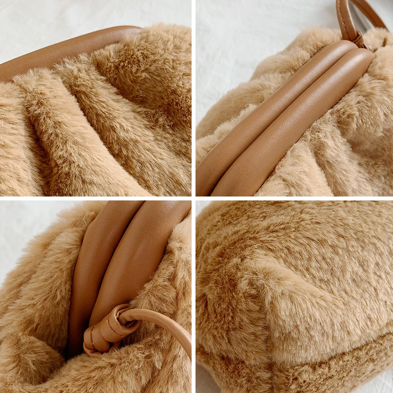 CASMOR Winter Plush Bag 2019 Fashion INS Cloud Bag Designer Bags Women Casual Wild Shoulder Bags Solid Color Crossbody Bag
CASMOR Winter Plush Bag 2019 Fashion INS Cloud Bag Designer Bags Women Casual Wild Shoulder Bags Solid Color Crossbody Bag