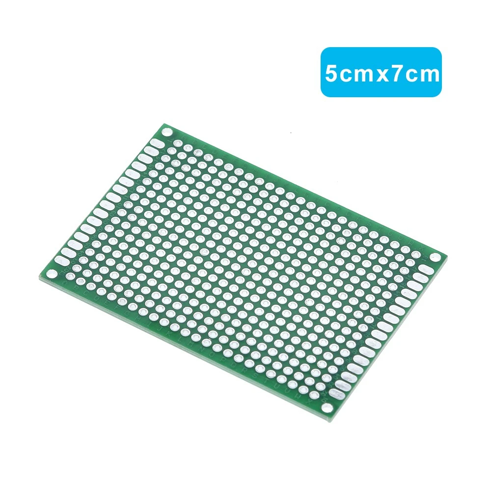 Dropshipping 20pcs 5x7 4x6 3x7 2x8cm double Side Copper prototype pcb Universal Board Fiberglass board for Arduino 
Dropshipping 20pcs 5x7 4x6 3x7 2x8cm double Side Copper prototype pcb Universal Board Fiberglass board for Arduino