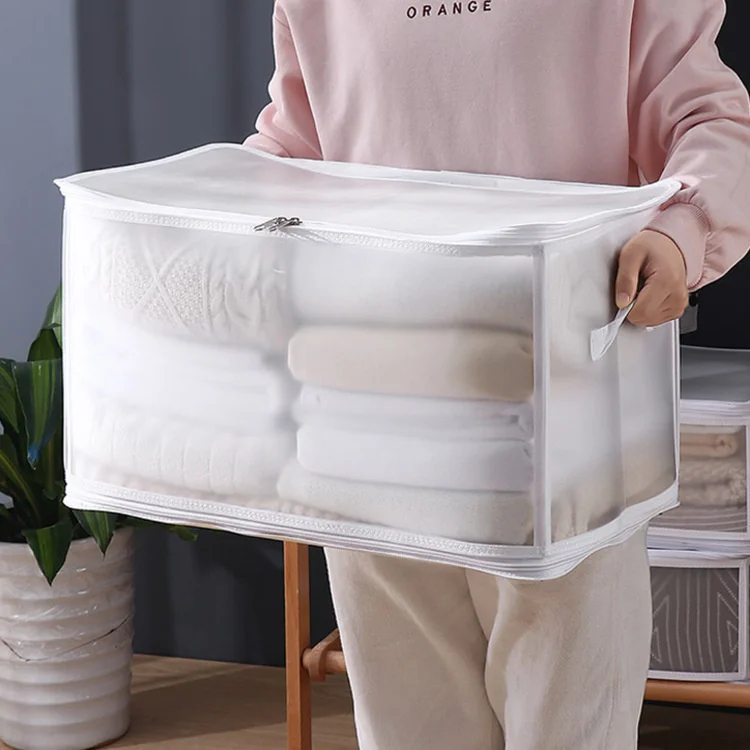Large Transparent Storage Box Thickened Dustproof Storage Box Plastic Covered Foldable Clothing Finishing Household Storage Box
Large Transparent Storage Box Thickened Dustproof Storage Box Plastic Covered Foldable Clothing Finishing Household Storage Box