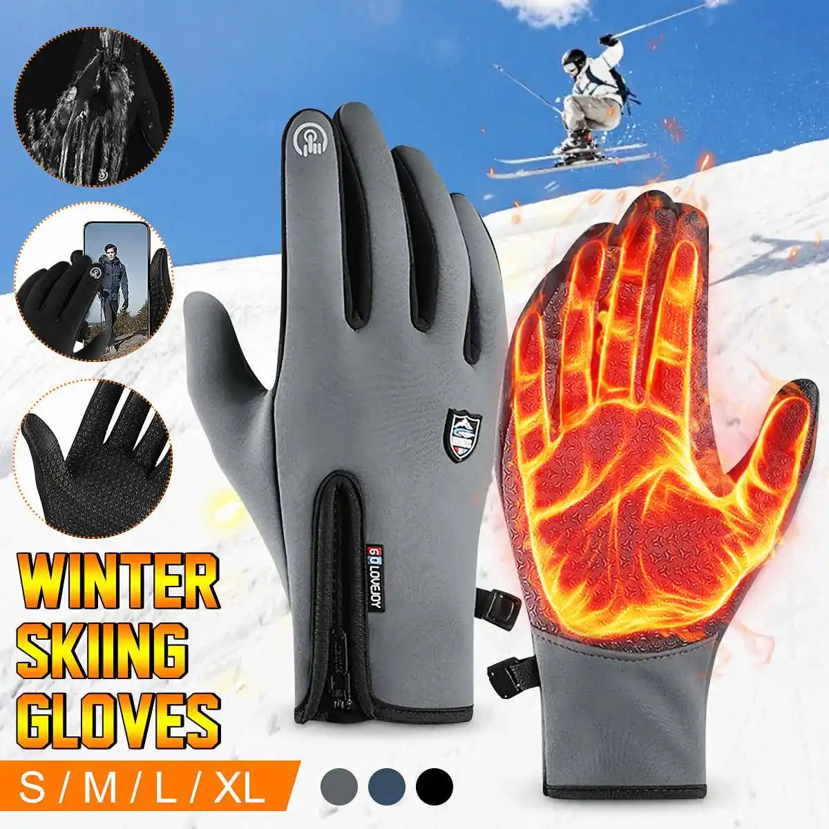 Motorcycle Winter Warm Gloves Touch Screen Outdoor Sports Gloves Windproof Waterproof Non-slip Cycling Velvet ski Gloves
Motorcycle Winter Warm Gloves Touch Screen Outdoor Sports Gloves Windproof Waterproof Non-slip Cycling Velvet ski Gloves