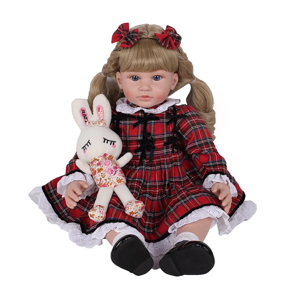 

60CM Lovely Reborn Baby Doll Toy Realistic Vinyl Princess Toddler Bebe Child Birthday Gift Girl Babies
