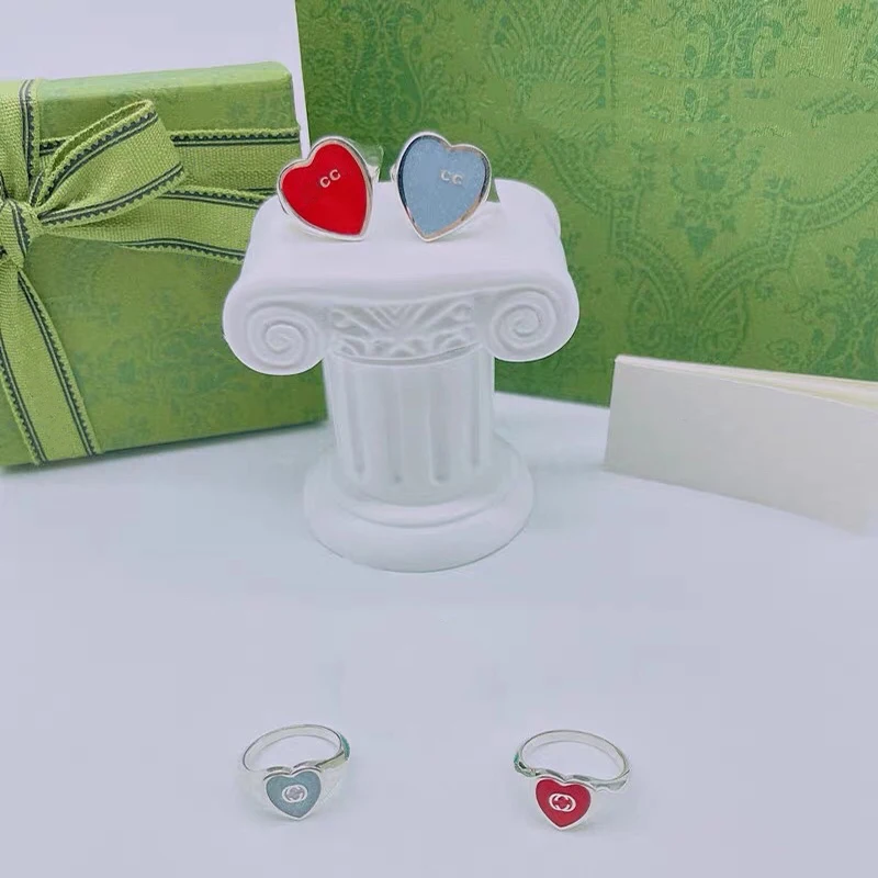 GXFC S925 Sterling Silver Love Enamel Red Blue Ring Couple Ring Heart Ring Valentine's Day Gift For Lover
GXFC S925 Sterling Silver Love Enamel Red Blue Ring Couple Ring Heart Ring Valentine's Day Gift For Lover