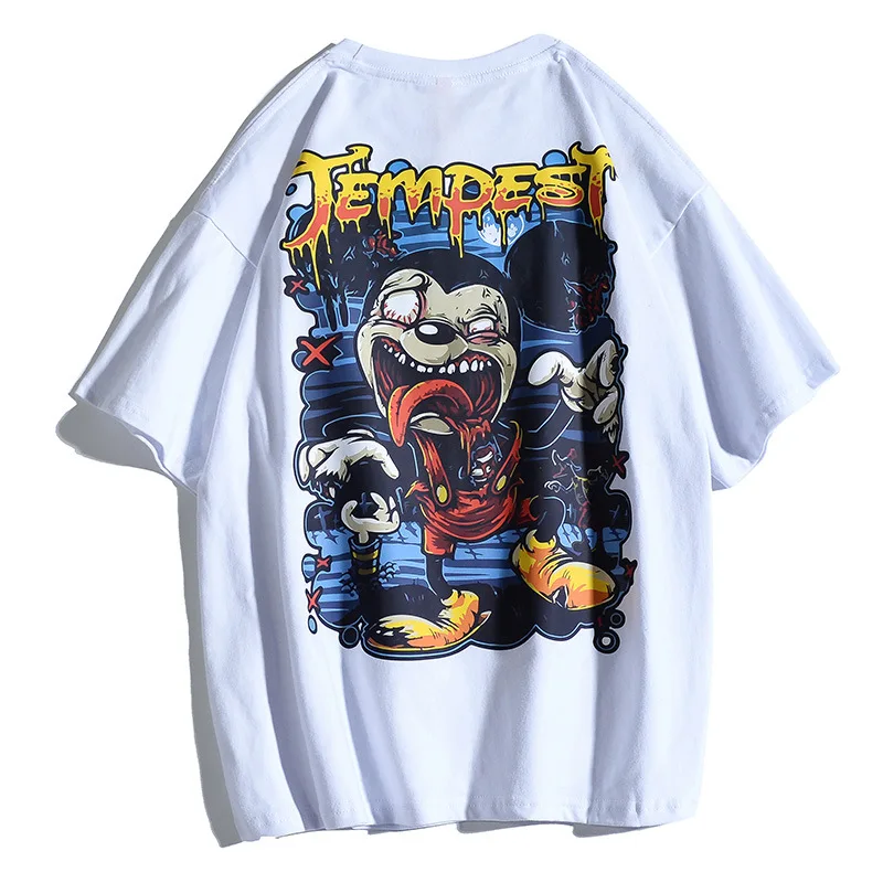 Spring/Summer Hip Hop Harajuku Fun Cartoon Pattern Casual Unhooded T-Shirt Collarless Pullover Couple Top
Spring/Summer Hip Hop Harajuku Fun Cartoon Pattern Casual Unhooded T-Shirt Collarless Pullover Couple Top