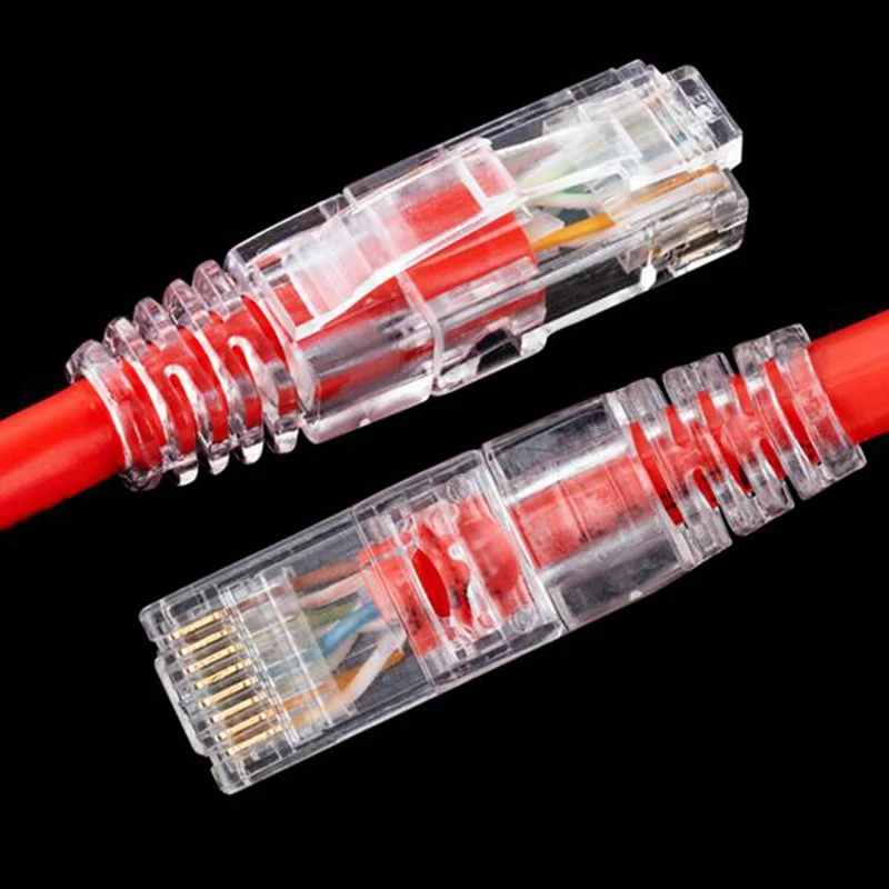 Cat6 RJ45 Connector UTP Cable Ethernet Jack 8P8C Network CAT 6 Modular Plugs with 6.5mm RJ45 Caps 200Pcs
Cat6 RJ45 Connector UTP Cable Ethernet Jack 8P8C Network CAT 6 Modular Plugs with 6.5mm RJ45 Caps 200Pcs