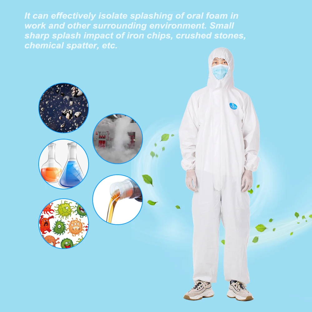 High Antibacterial Reusable Isolation Suit Prevent Invasion of Staff Protective Clothing Dust-proof Coveralls Antistatic
High Antibacterial Reusable Isolation Suit Prevent Invasion of Staff Protective Clothing Dust-proof Coveralls Antistatic