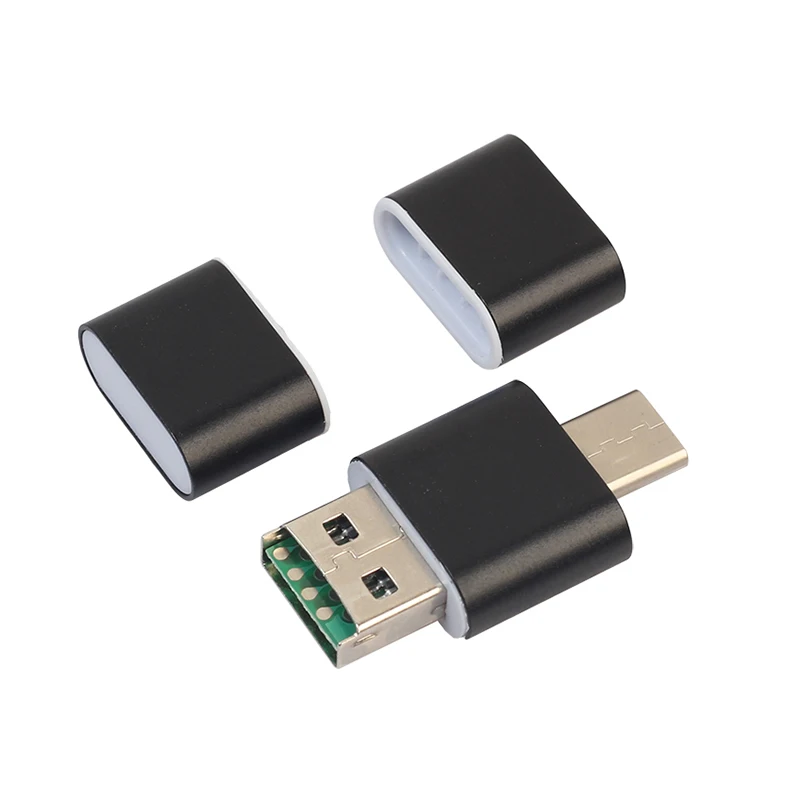 Фото Кардридер 2 в 1 устройство для чтения карт памяти USB 0 Type C к SD Micro TF OTG адаптер