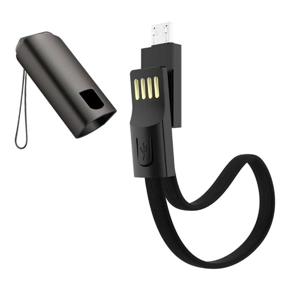 Брелок USB кабель для samsung Note 10 Plus Мини Портативный type C Micro кабели телефонов 2.4A