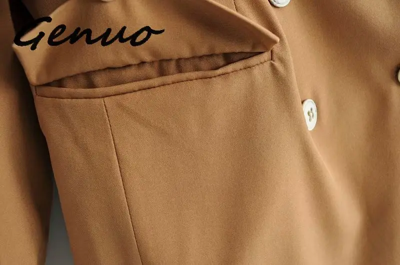 Genuo New 2019 Fashion Double Breasted Blazer Women 2019 Autumn Casual High Street Office Lady Outerwear Female Pockets Blazer
Genuo New 2019 Fashion Double Breasted Blazer Women 2019 Autumn Casual High Street Office Lady Outerwear Female Pockets Blazer