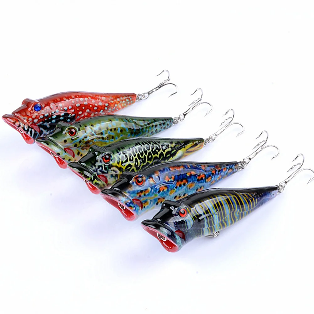 Lifelike Bionic Design ABS Fishing Lures Topwater Floating Popper Lures Surface Crankbaits Tackle*5 Helpful Tool for Anglers
Lifelike Bionic Design ABS Fishing Lures Topwater Floating Popper Lures Surface Crankbaits Tackle*5 Helpful Tool for Anglers