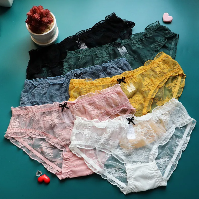 Women Panties Sexy Underwear Lace Panties Lingerie Female Floral Lace Briefs Perspective Design Ladies
Women Panties Sexy Underwear Lace Panties Lingerie Female Floral Lace Briefs Perspective Design Ladies