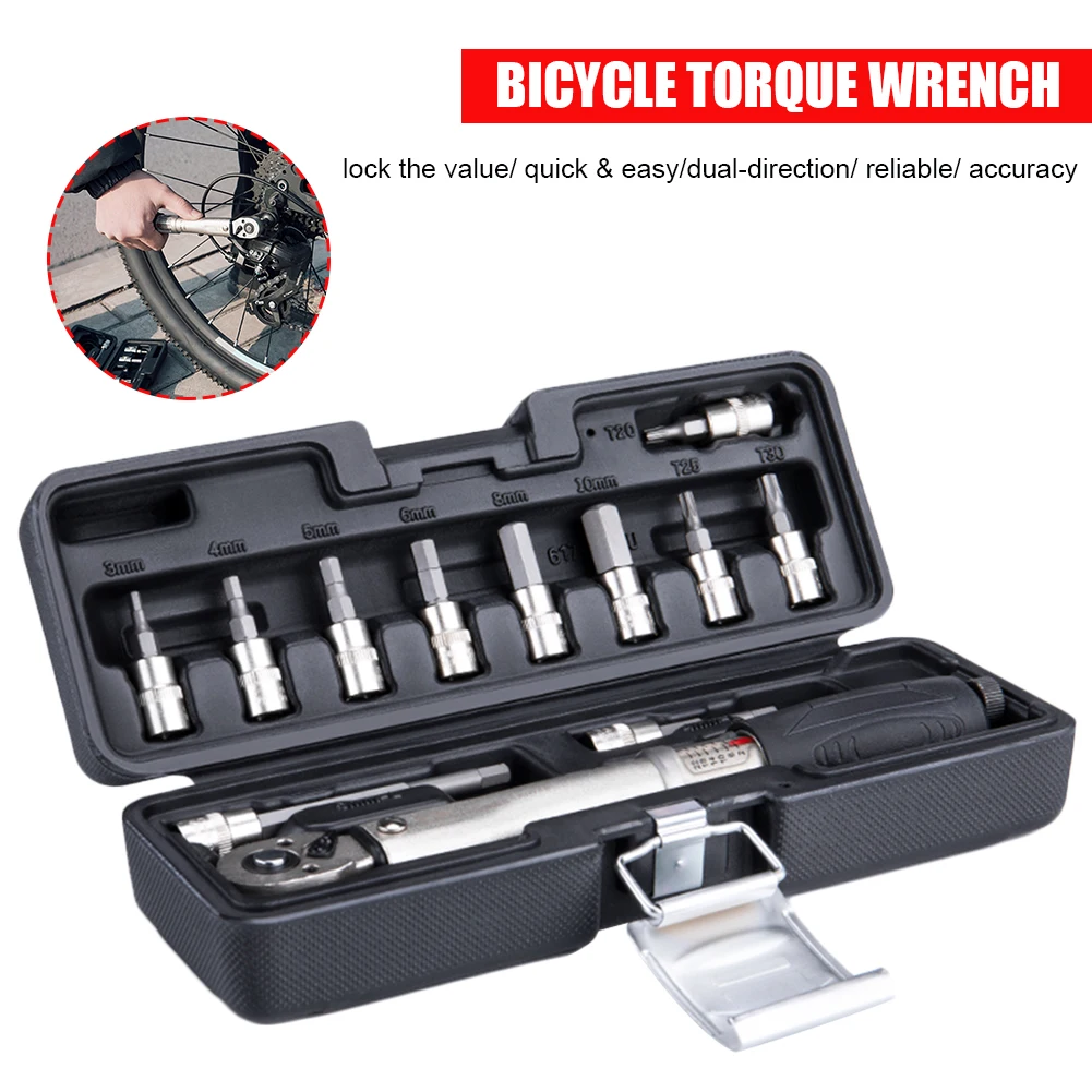 1/4 Inch Drive Click Torque Wrench Set 2-24Nm Bicycle Repair Tool Home Bicycle MTB Maintenance Kit for Mountain Road Bike Tool
1/4 Inch Drive Click Torque Wrench Set 2-24Nm Bicycle Repair Tool Home Bicycle MTB Maintenance Kit for Mountain Road Bike Tool