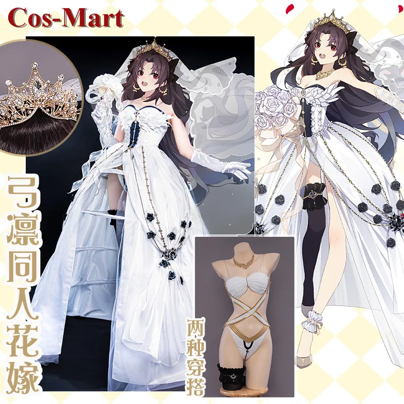 

Cos-Mart Game Fate/Grand Order FGO Ishtar Cosplay Costume Gorgeous Sweet Bride Wedding Dress Activity Party Role Play Clothing