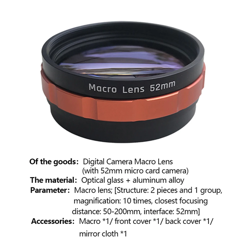 52mm Adapter Ring High Precision for Sony Digital Mount Cameras Macro Lens
52mm Adapter Ring High Precision for Sony Digital Mount Cameras Macro Lens