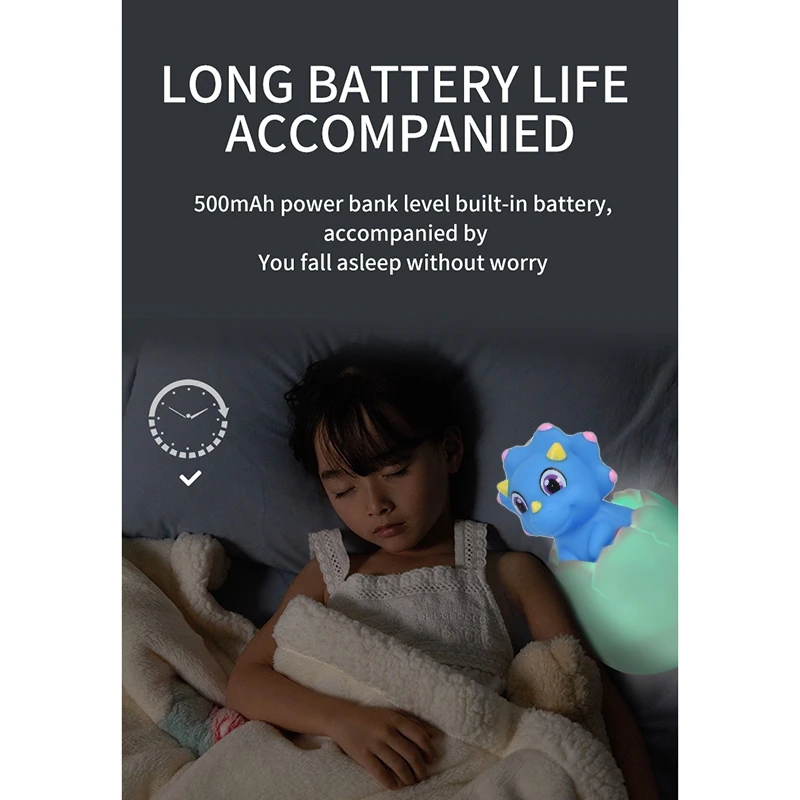 Animals Dinosaur Egg Bedside Lamp Built-in 130 Lullabies with Colorful Lights Press Sensor RC Toy
Animals Dinosaur Egg Bedside Lamp Built-in 130 Lullabies with Colorful Lights Press Sensor RC Toy
