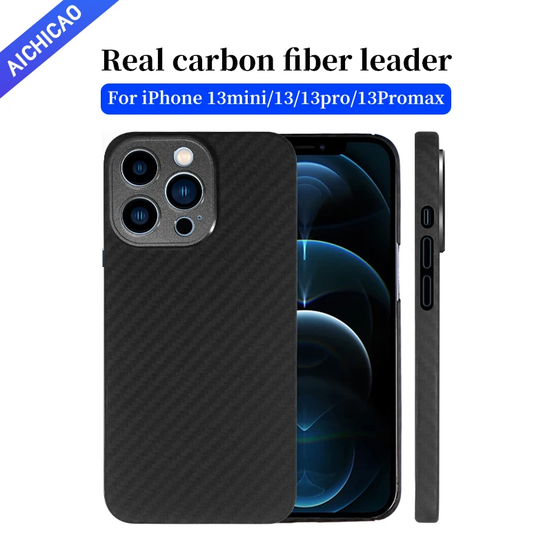 ACC Real Carbon Fiber Phone Case for iPhone 13Pro 13 ProMax with aluminum lens protection Ultra Thin carbon cover 13 mini Five
ACC Real Carbon Fiber Phone Case for iPhone 13Pro 13 ProMax with aluminum lens protection Ultra Thin carbon cover 13 mini Five