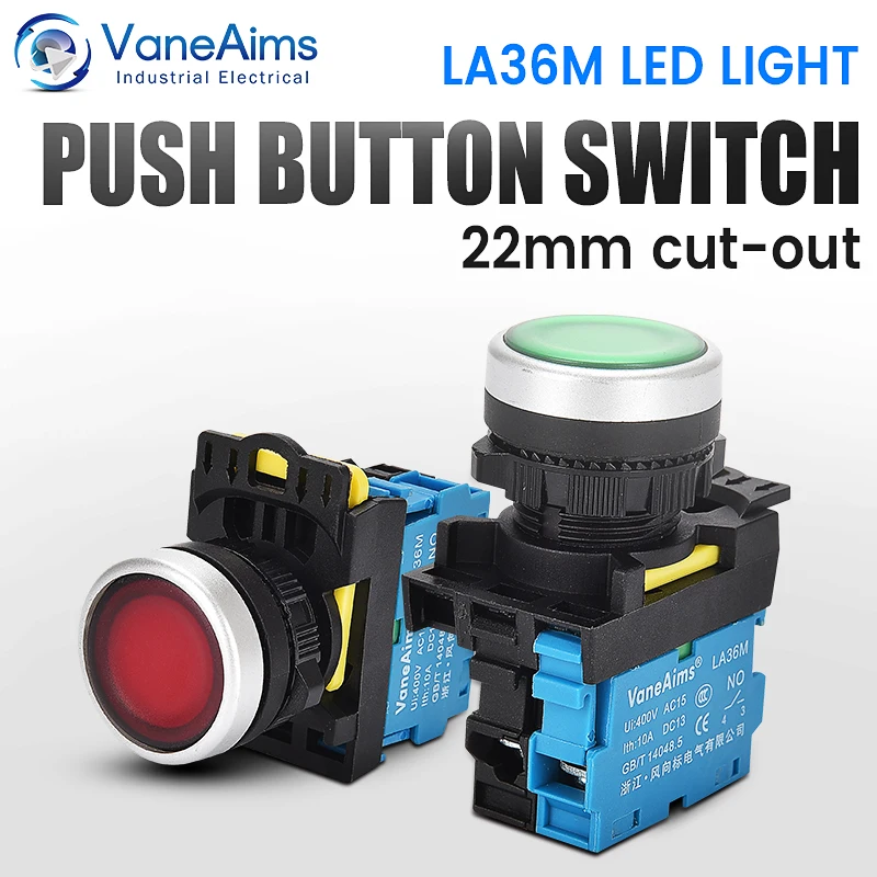 22mm Momentary Push Button Switch Easy to Install Button With Fixation Self-locking With Light Accessories Electrical Equipment
22mm Momentary Push Button Switch Easy to Install Button With Fixation Self-locking With Light Accessories Electrical Equipment