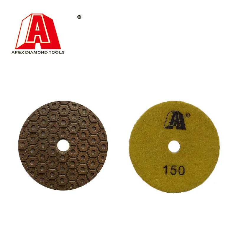 

Алмазные шлифовальные диски APEX, 4-дюймовые медные насадки для влажной полировки пола, гранита, мрамора, бетона