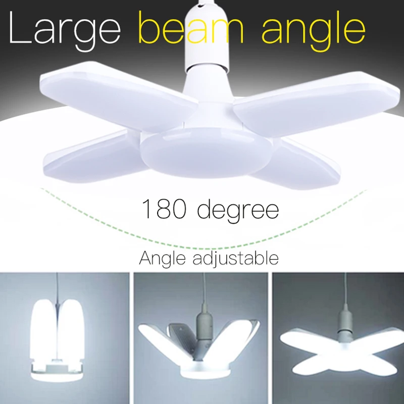 LED Bulb E27 220V for Home Foldable Fan Blade Light High Bright 20/40/60/80W UFO Lamp For House Angle Adjustable Garage Lighting
LED Bulb E27 220V for Home Foldable Fan Blade Light High Bright 20/40/60/80W UFO Lamp For House Angle Adjustable Garage Lighting