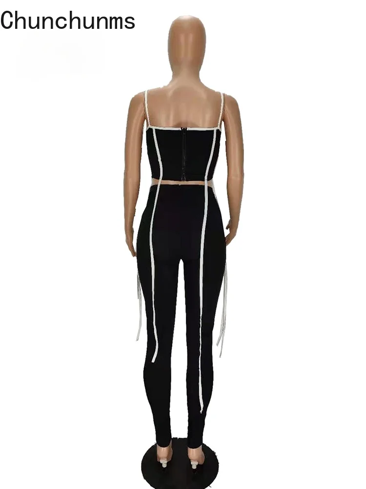 Fashion Spaghetti Strap Top Leggings 2 Pieces Set Women Matching Tracksuit Outfits Sexy Bandage Clubwear Female Sportwear 
Fashion Spaghetti Strap Top Leggings 2 Pieces Set Women Matching Tracksuit Outfits Sexy Bandage Clubwear Female Sportwear