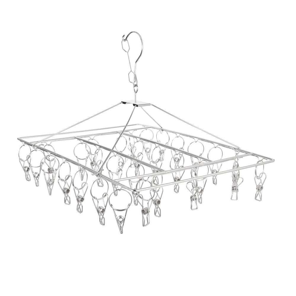 1pc Balcony Laundry Rack Clothes Hanger Stainless Steel Clip Hanger Drying Rack
1pc Balcony Laundry Rack Clothes Hanger Stainless Steel Clip Hanger Drying Rack