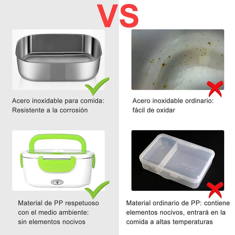 Stainless Steel Portable Electric Lunch Box Food Heater With Spoon And Two Compartments For Work 40W 220V Kitchen Pot
Stainless Steel Portable Electric Lunch Box Food Heater With Spoon And Two Compartments For Work 40W 220V Kitchen Pot