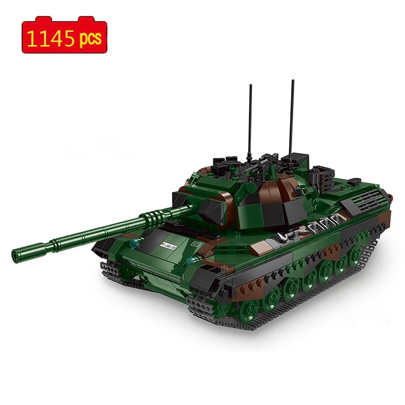 1145pcs Technicing WW2 GERMAN MAIN BATTLE TANK LEOPARD 1 Military Tanks Building Blocks DIY Collection Model Kids Toys Boys Gift
1145pcs Technicing WW2 GERMAN MAIN BATTLE TANK LEOPARD 1 Military Tanks Building Blocks DIY Collection Model Kids Toys Boys Gift