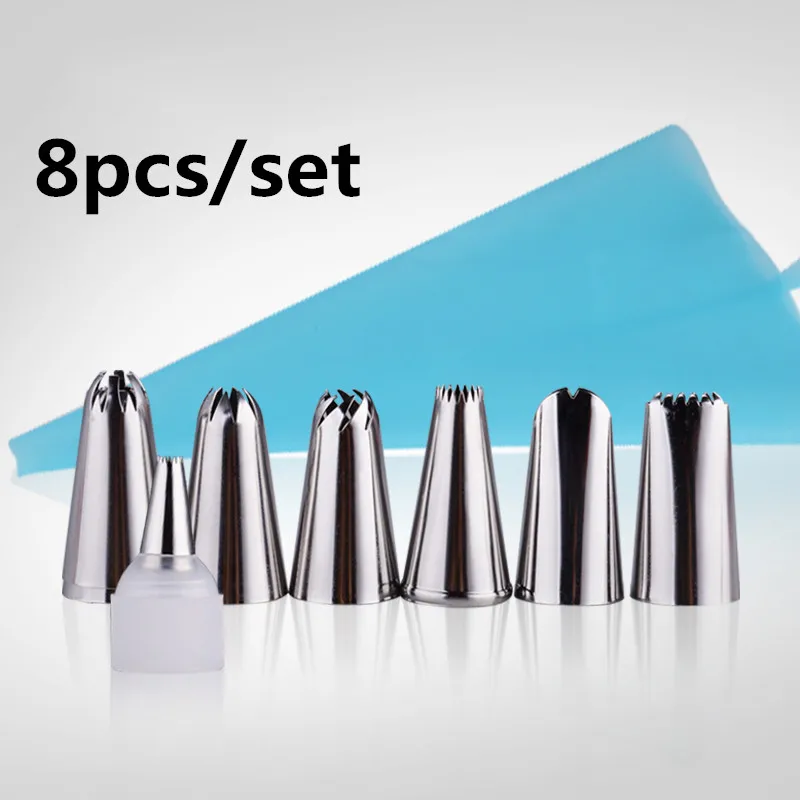 8 шт./компл. силиконовая глазурь кондитерский мешок для крема кухонные аксессуары