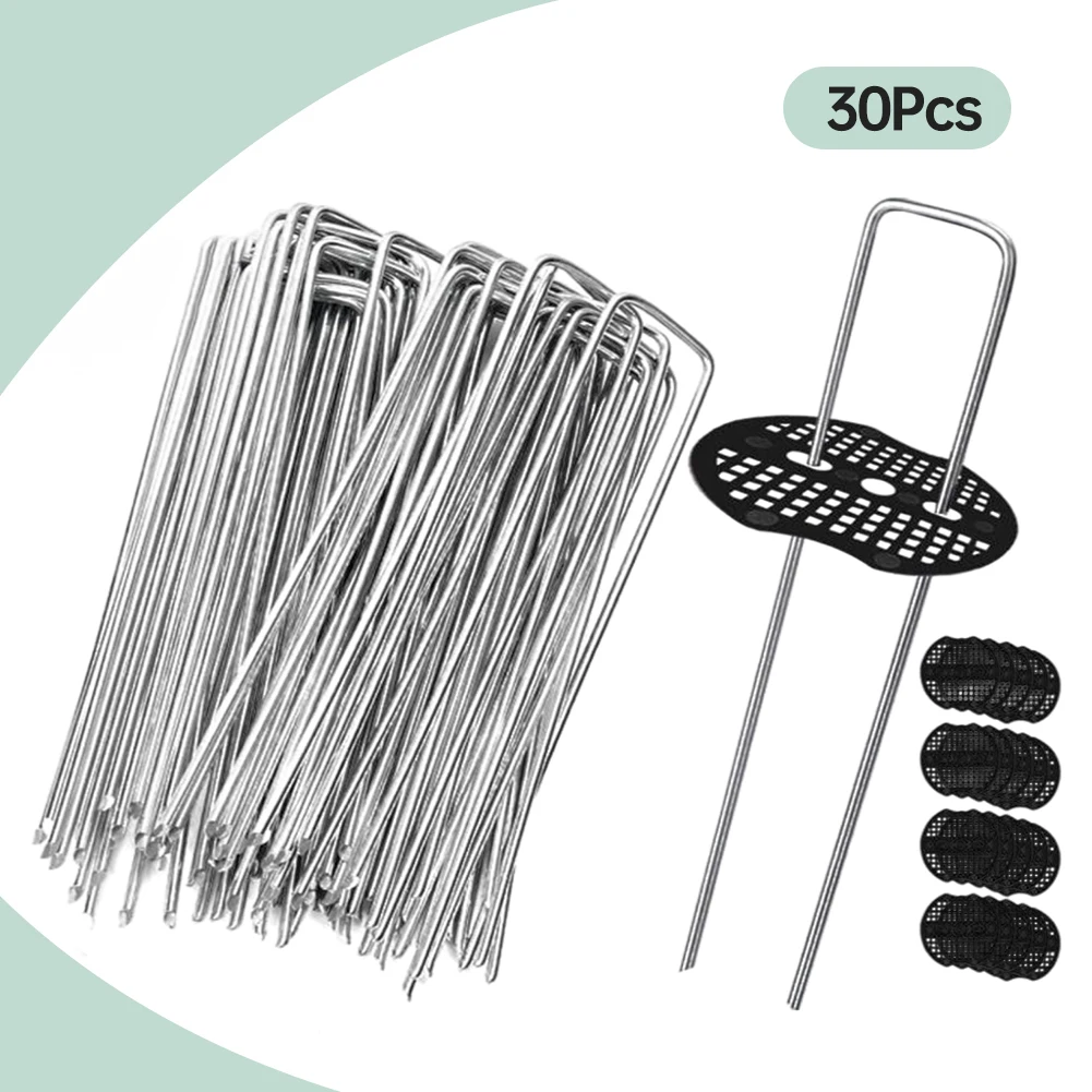 30PCS Garden Peg Galvanized Metal U-Shape Garden Ground Stakes Lawn Pegs Weed Membrane Landscape Weed Control Fixing Tools
30PCS Garden Peg Galvanized Metal U-Shape Garden Ground Stakes Lawn Pegs Weed Membrane Landscape Weed Control Fixing Tools