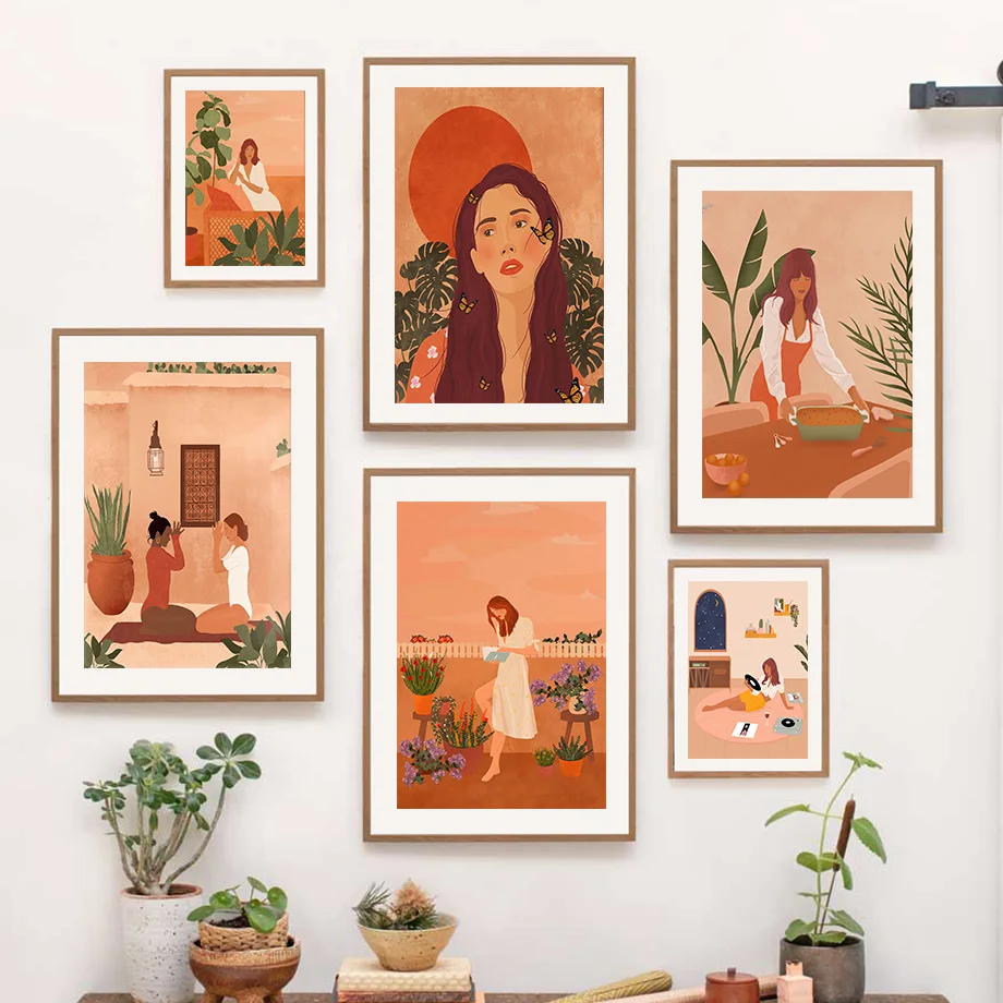 Brown Boho Girl Kitchen Bathroom Abstract Wall Art Canvas Painting Nordic Posters And Prints Wall Pictures For Living Room Decor
Brown Boho Girl Kitchen Bathroom Abstract Wall Art Canvas Painting Nordic Posters And Prints Wall Pictures For Living Room Decor