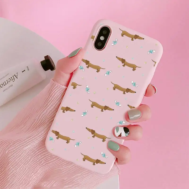 Cartoons Dachshund Bulldog Phone Case Candy Color Pink for iPhone 11 pro XS MAX 8 7 6 6S Plus X 5S SE 2020 XR
Cartoons Dachshund Bulldog Phone Case Candy Color Pink for iPhone 11 pro XS MAX 8 7 6 6S Plus X 5S SE 2020 XR