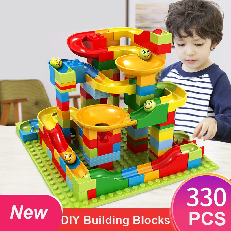 165/330PCS Marble Race Run DIY Maze Balls Building Blocks Plastic Slide Blocks Bricks Constructor Toys for Children Gifts
165/330PCS Marble Race Run DIY Maze Balls Building Blocks Plastic Slide Blocks Bricks Constructor Toys for Children Gifts