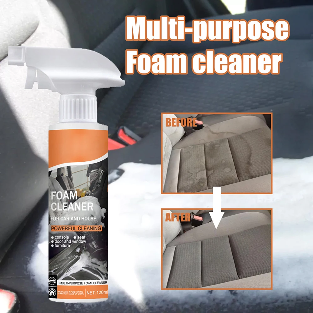 60ML/120ML Multi-Purpose Car Foam Cleaner Spray Anti-Aging Car Interior Leather Vinyl Cleaning Agent Home Cleaning Foam Spray
60ML/120ML Multi-Purpose Car Foam Cleaner Spray Anti-Aging Car Interior Leather Vinyl Cleaning Agent Home Cleaning Foam Spray
