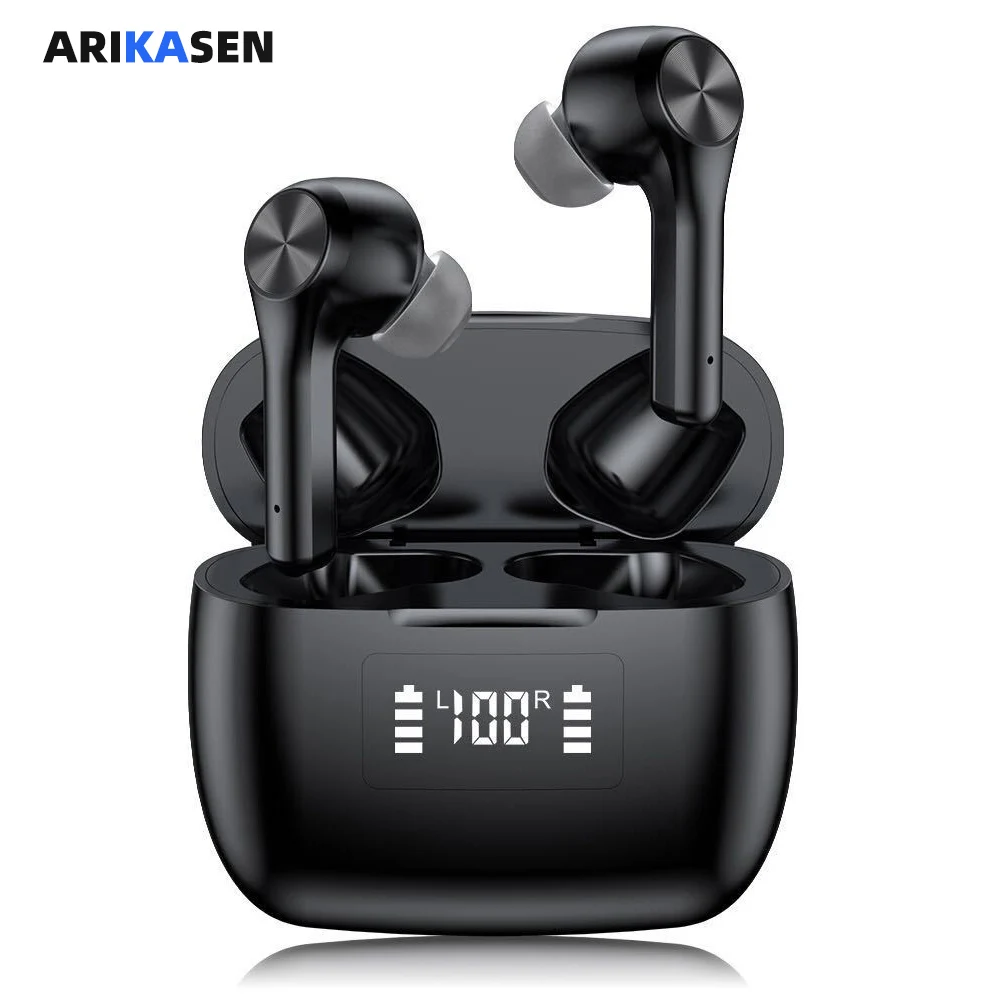 TWS Bluetooth спортивные наушники со светодиодным дисплеем беспроводные