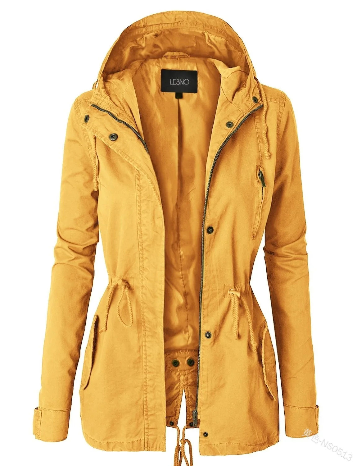 Women Coat Windproof Pocket Drawstring Slim Fit Hooded Split Autumn and Winter Solid Color Lapel Casual Mid-length Jacket
Women Coat Windproof Pocket Drawstring Slim Fit Hooded Split Autumn and Winter Solid Color Lapel Casual Mid-length Jacket
