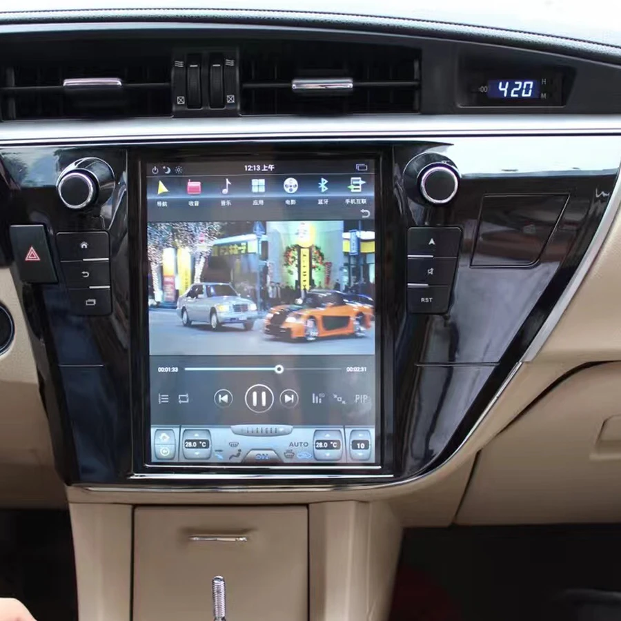 10 4 "вертикальный экран радио плеер для Toyota Corolla 2015 GPS bluetooth шесть ядер 32 Гб rom Android