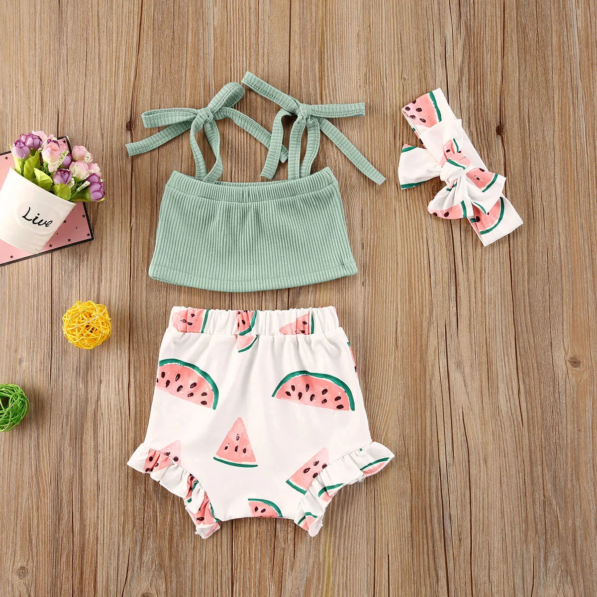 0-24M Newborn Baby Girls Clothes Sets Watermelon Green Sleeveless Tops+Shorts 2pcs Summer Baby Girl Clothing
0-24M Newborn Baby Girls Clothes Sets Watermelon Green Sleeveless Tops+Shorts 2pcs Summer Baby Girl Clothing